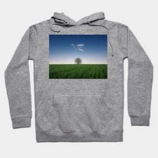 a tree in the wheat field Hoodie